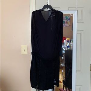 Black Mesh Mini Dress